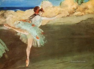 el bailarín estrella en punta Edgar Degas Pinturas al óleo